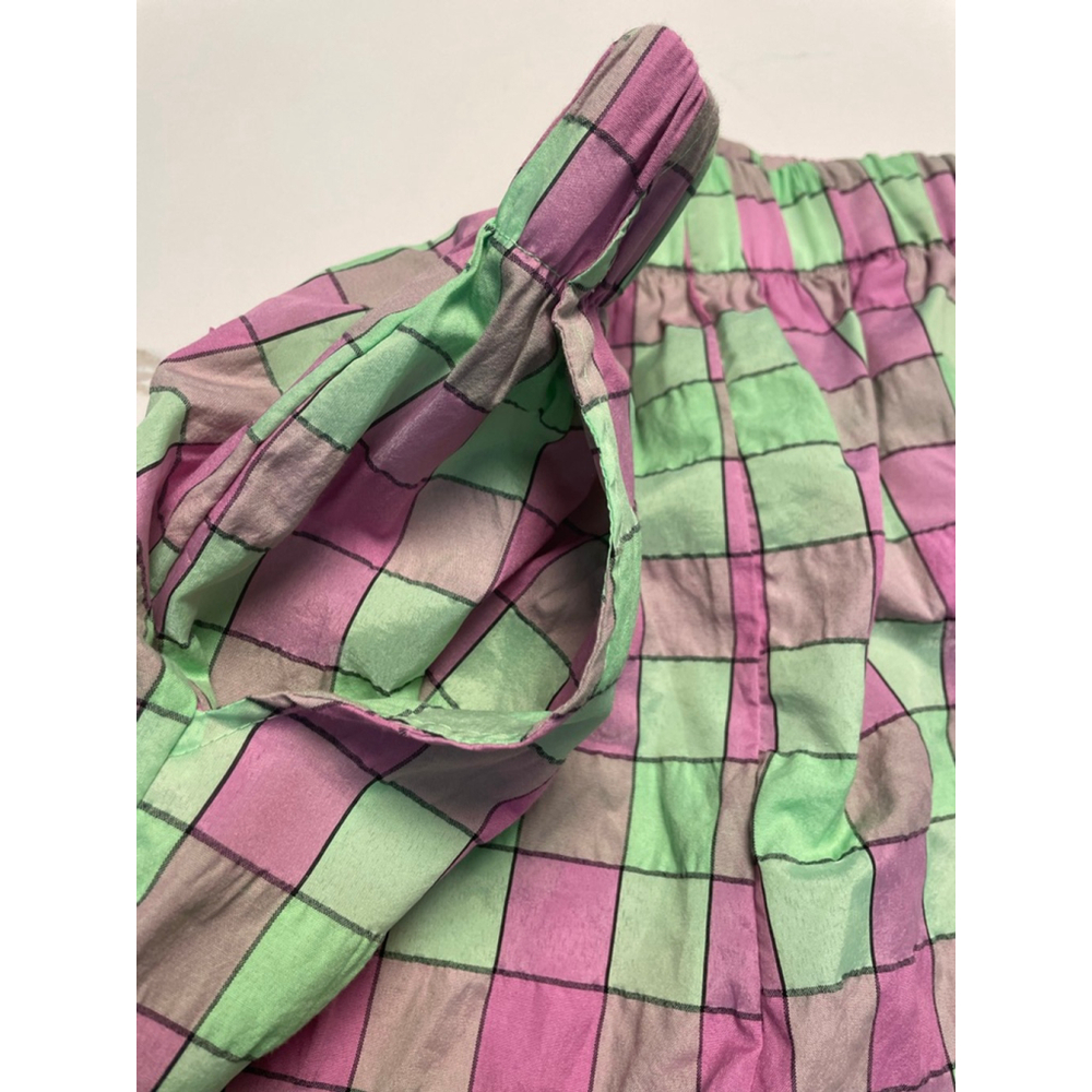 Free People Linus Plaid Short Set S Tie Front Top Festival Boho Colourful - Picture 4 of 10